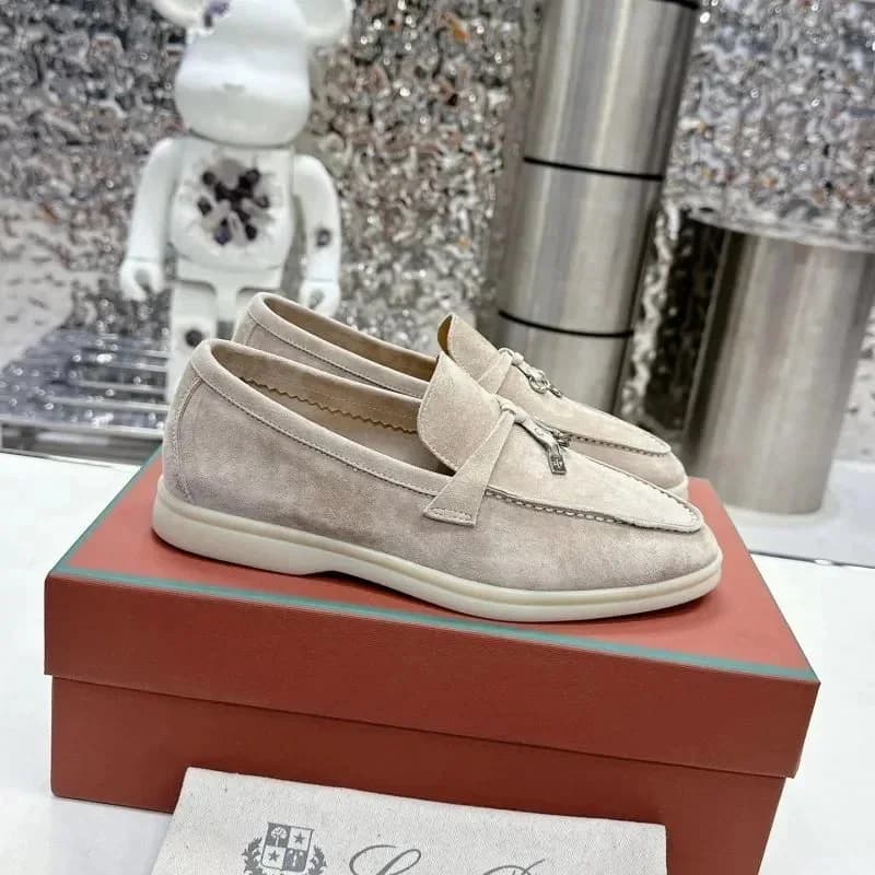 Unisex Suede Loafers Beige Leather Shoes — Hipobuy Spreadsheet find