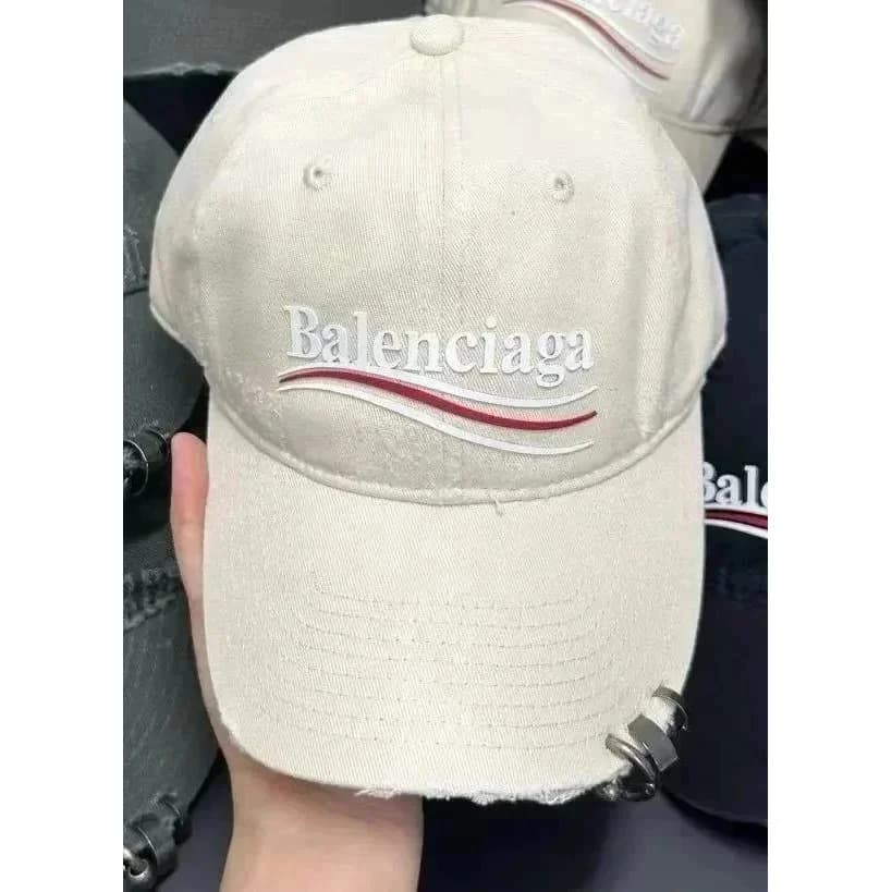 Balenciaga Distressed Logo Cap Beige Headwear — Hipobuy Spreadsheet find