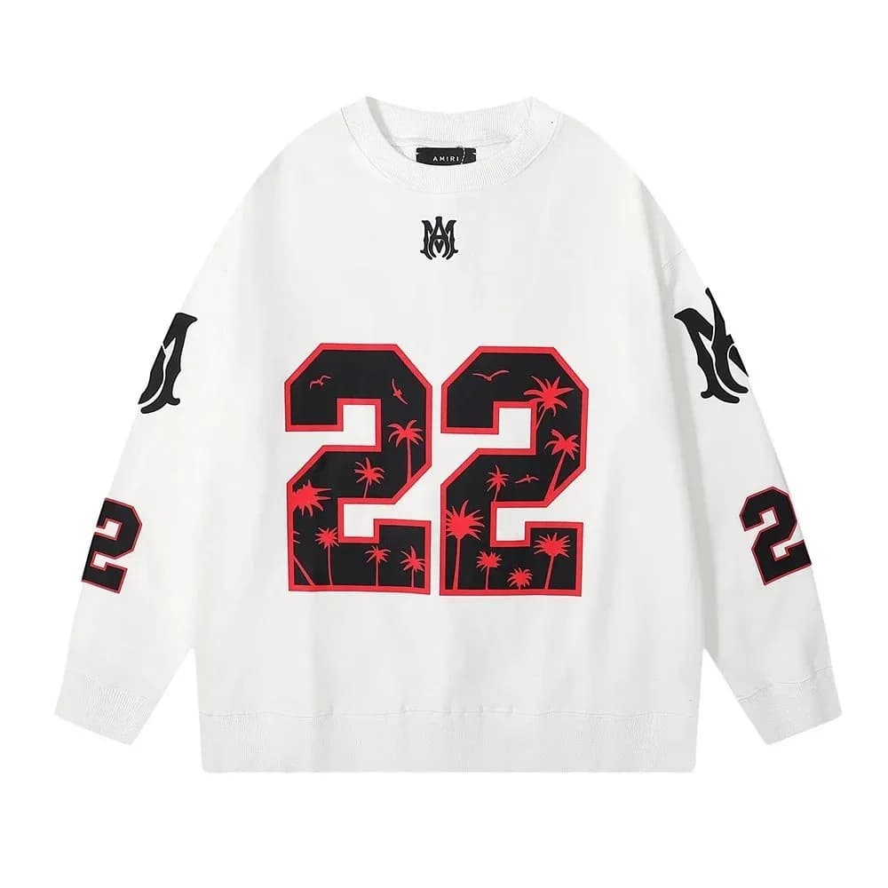 Amiri 22 Palm Print Oversized Sweatshirt White — Hipobuy Spreadsheet find