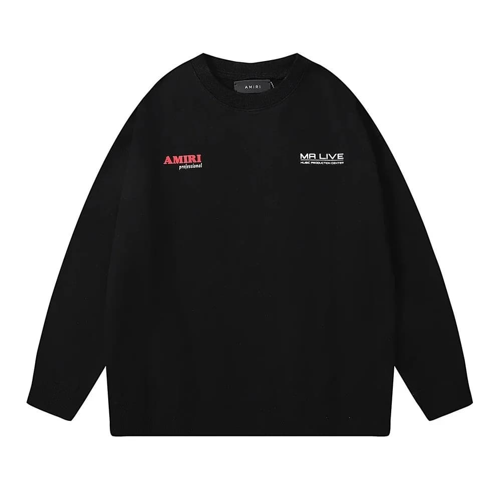 Amiri Black 'AMIRI professional' & 'MR LIVE' Knit Sweater — Hipobuy Spreadsheet find