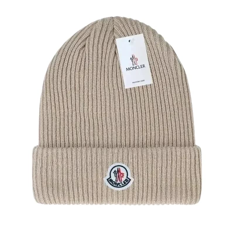 Moncler Beige Ribbed Beanie with Logo Patch — Hipobuy Spreadsheet find