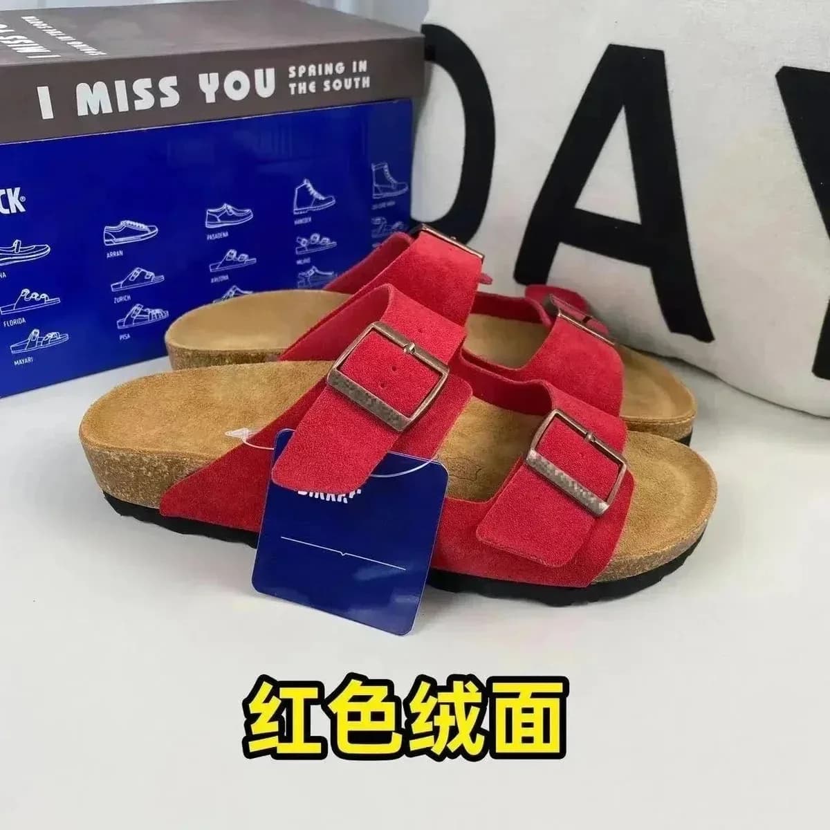 Birkenstock Arizona Red Suede Sandals — Hipobuy Spreadsheet find