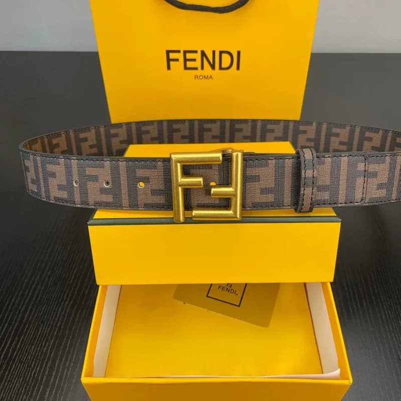 Fendi FF Monogram Belt Brown Leather — Hipobuy Spreadsheet find