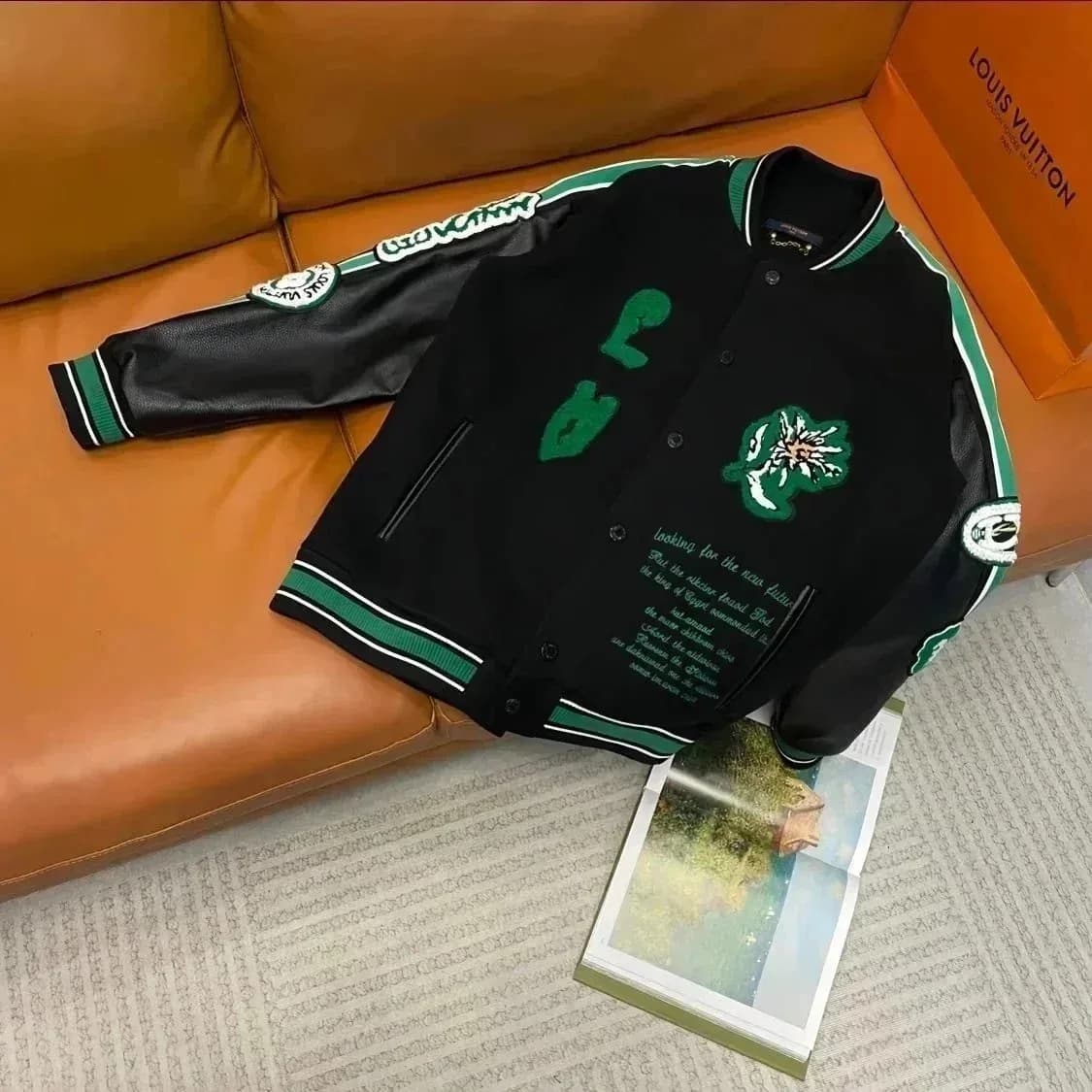 Black & Green Embroidered Baseball Jacket — Hipobuy Spreadsheet find