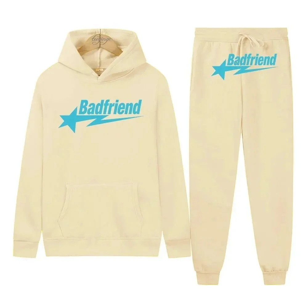 Badfriend DD-21 Beige 'Badfriend' Logo Tracksuit — Hipobuy Spreadsheet find