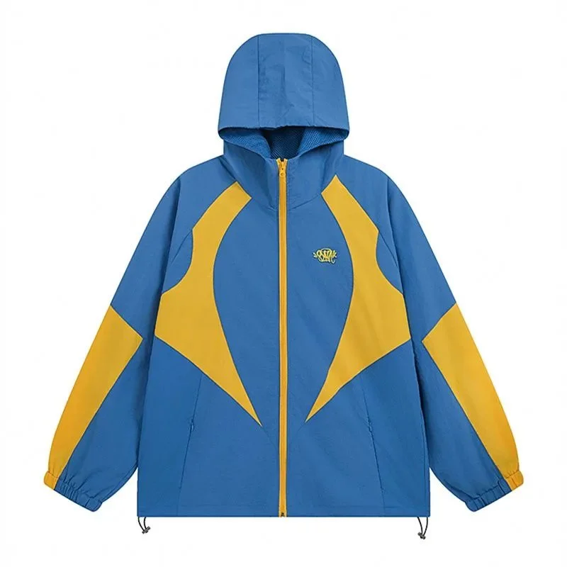 Blue & Yellow Colorblock Windbreaker Jacket — Hipobuy Spreadsheet find