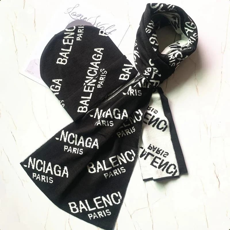 Balenciaga Logo Print Scarf Black/White — Hipobuy Spreadsheet find