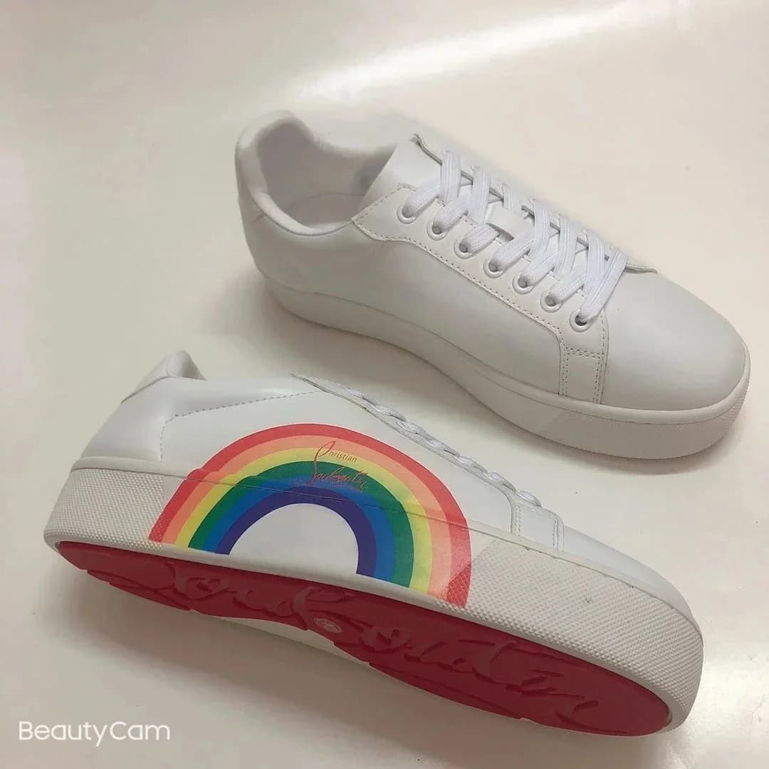 Christian Louboutin Rainbow Print Sneakers White — Hipobuy Spreadsheet find