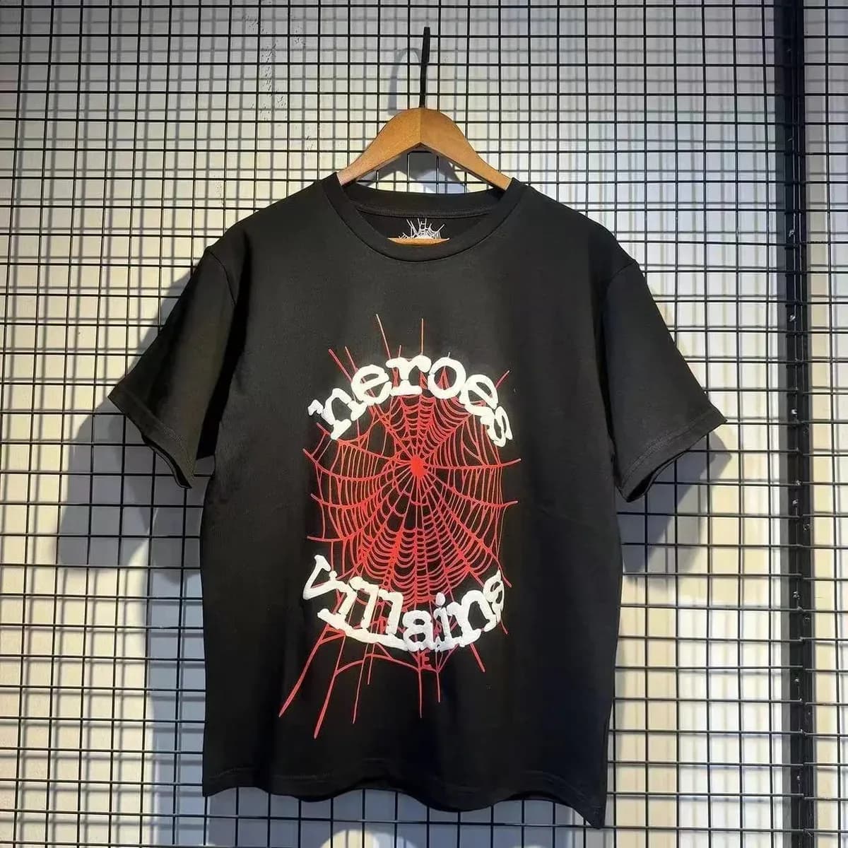 SP5DER 'Heroes Villains' Black T-Shirt — Hipobuy Spreadsheet find