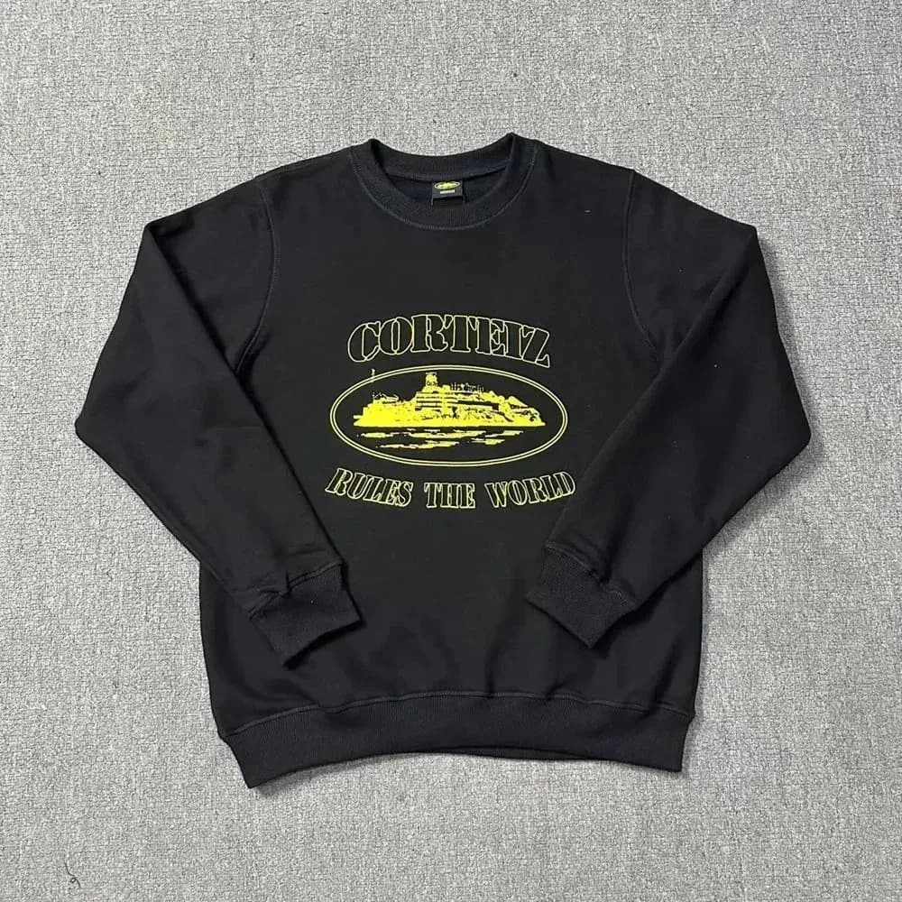 Corteiz Rules The World Black Crewneck Sweatshirt — Hipobuy Spreadsheet find