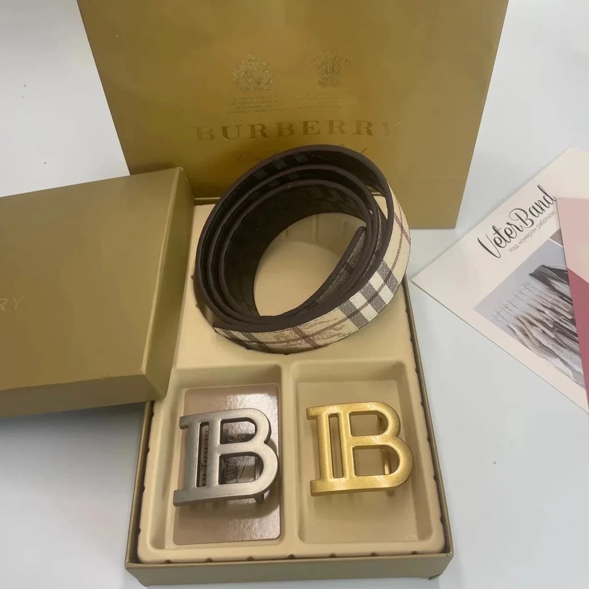 Burberry Vintage Check Belt with Dual Buckles — Hipobuy Spreadsheet find