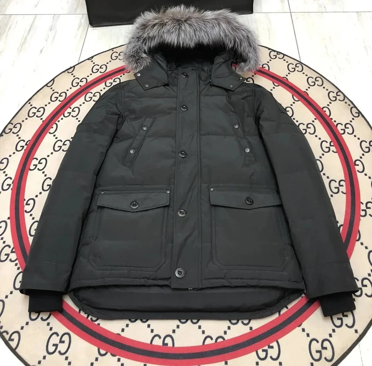Black Fur-Collar Parka Winter Jacket — Hipobuy Spreadsheet find