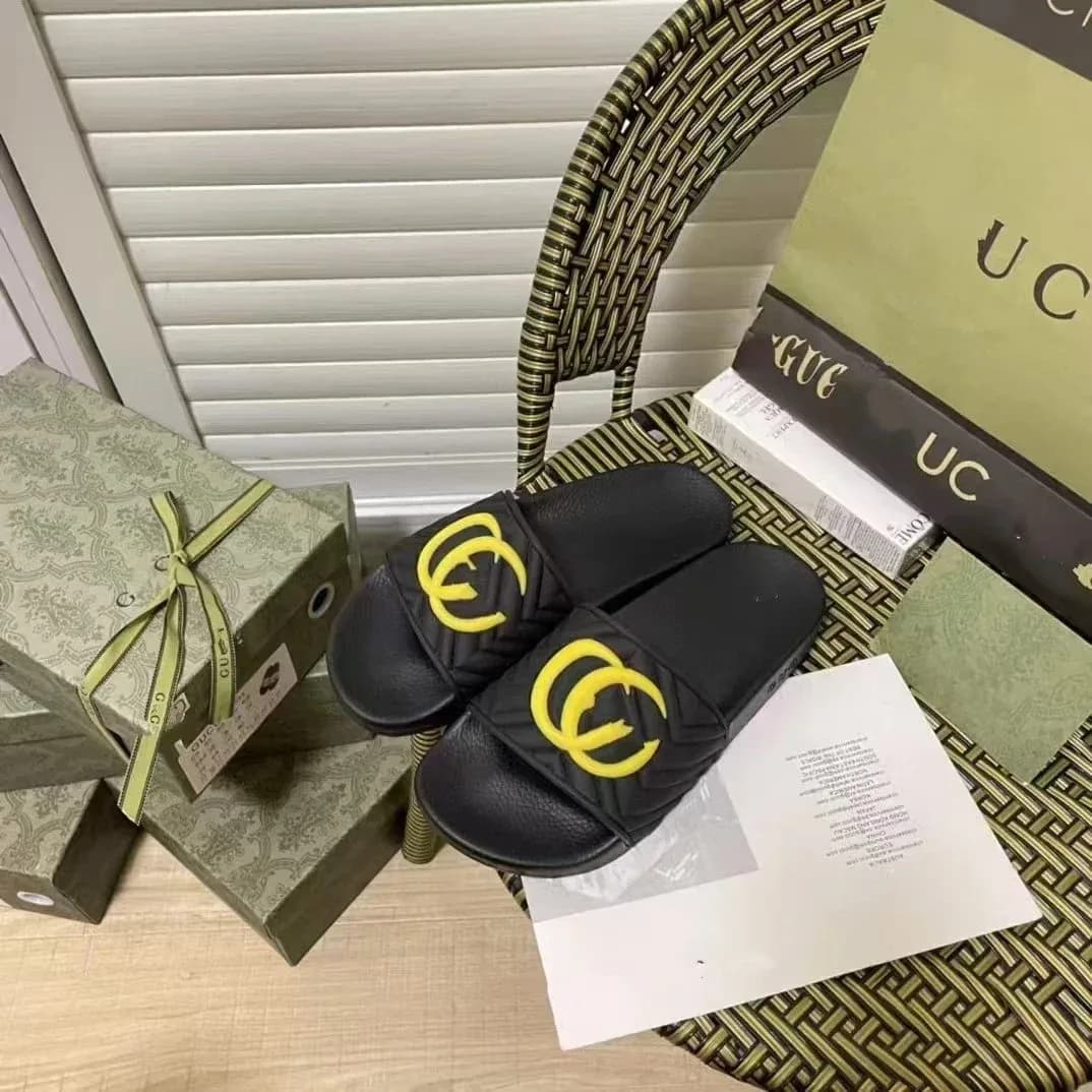 Gucci GG Marmont Black & Yellow Slippers — Hipobuy Spreadsheet find