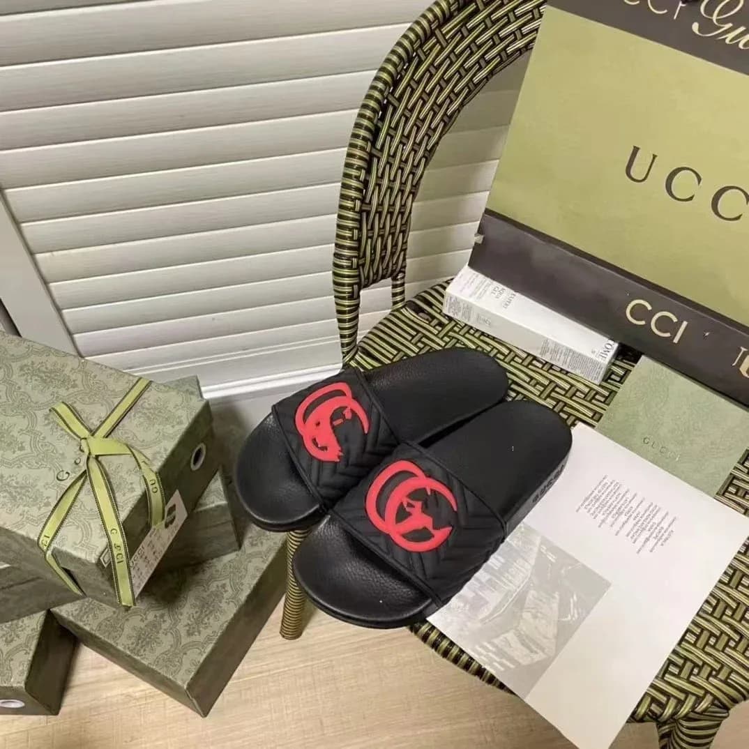 Gucci GG Marmont Black Red Slippers — Hipobuy Spreadsheet find
