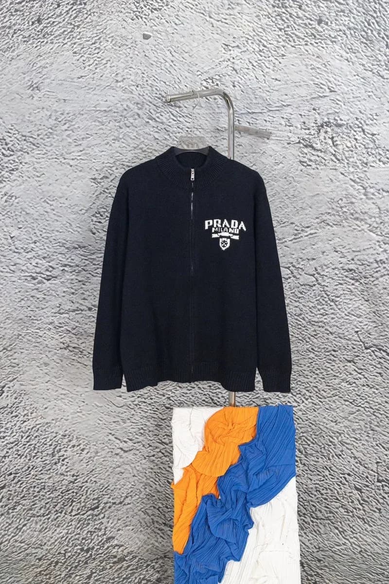 Prada Black Logo Zip-Up Sweater — Hipobuy Spreadsheet find