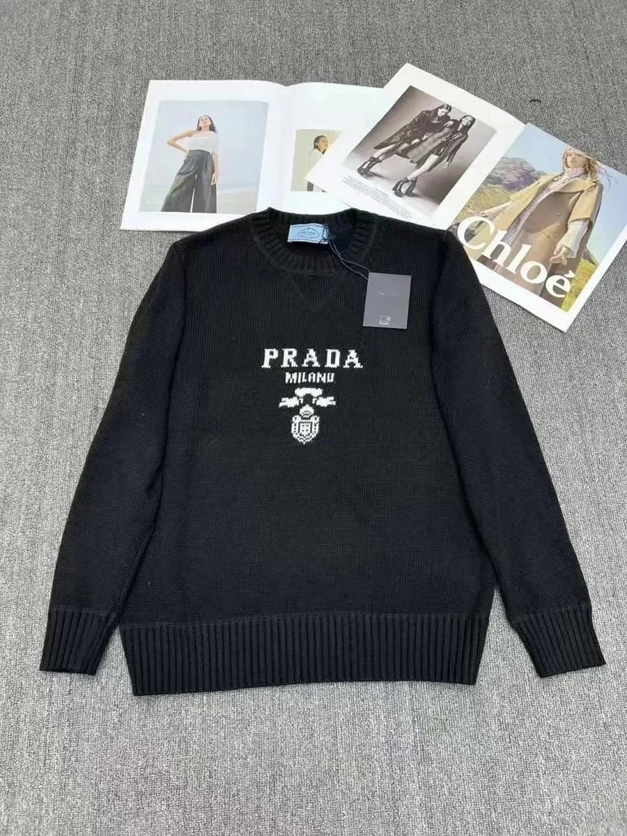 Prada Black Logo Knit Sweater — Hipobuy Spreadsheet find