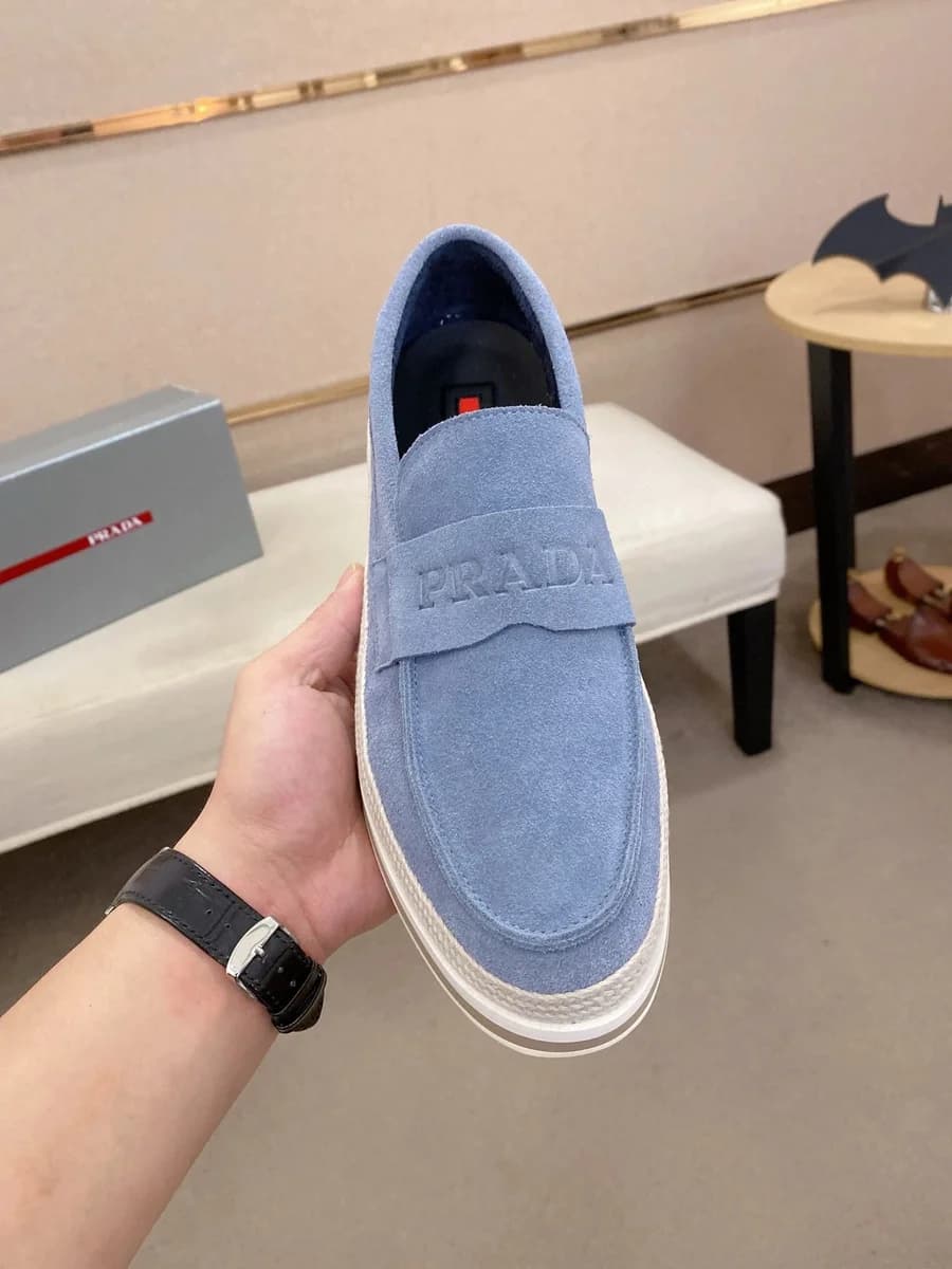 Prada Light Blue Suede Loafers — Hipobuy Spreadsheet find
