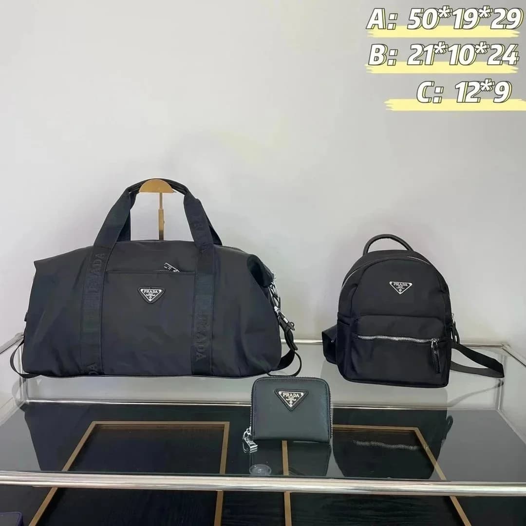 Prada Black Nylon Duffle Backpack & Wallet Set — Hipobuy Spreadsheet find